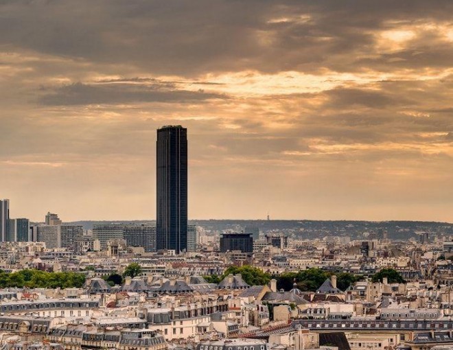 Vista de la torre Montparnasse sobre los tejados de París