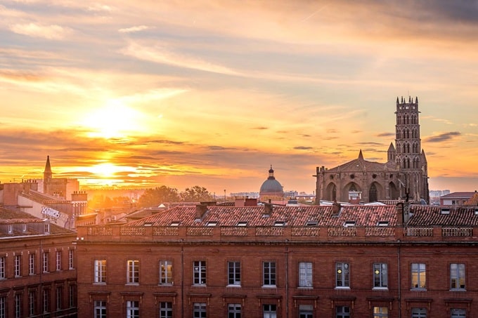 Puesta de sol en Toulouse