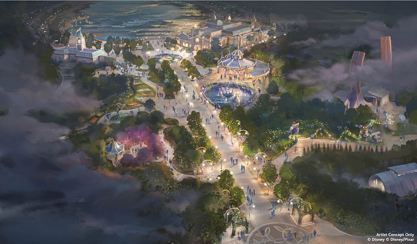 Futura avenida de la extensión del parque Walt Disney Studios