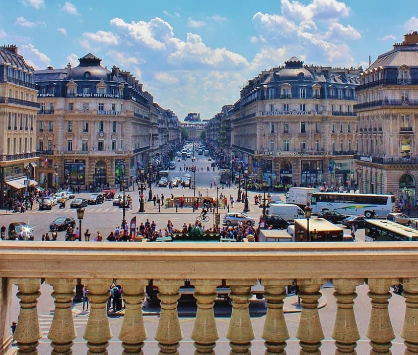 Avenida de la Ópera en París (vista desde la Ópera Garnier)