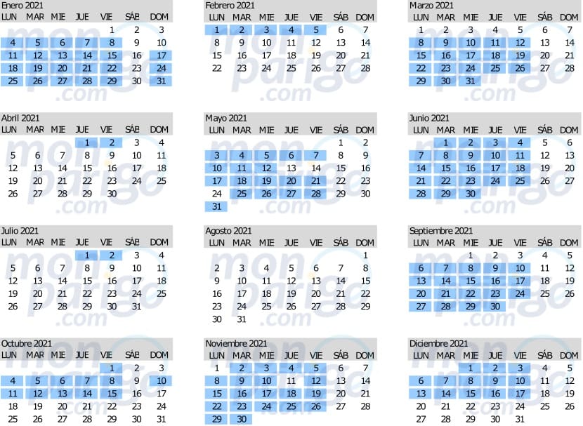 Calendario pase anual Discovery 2021