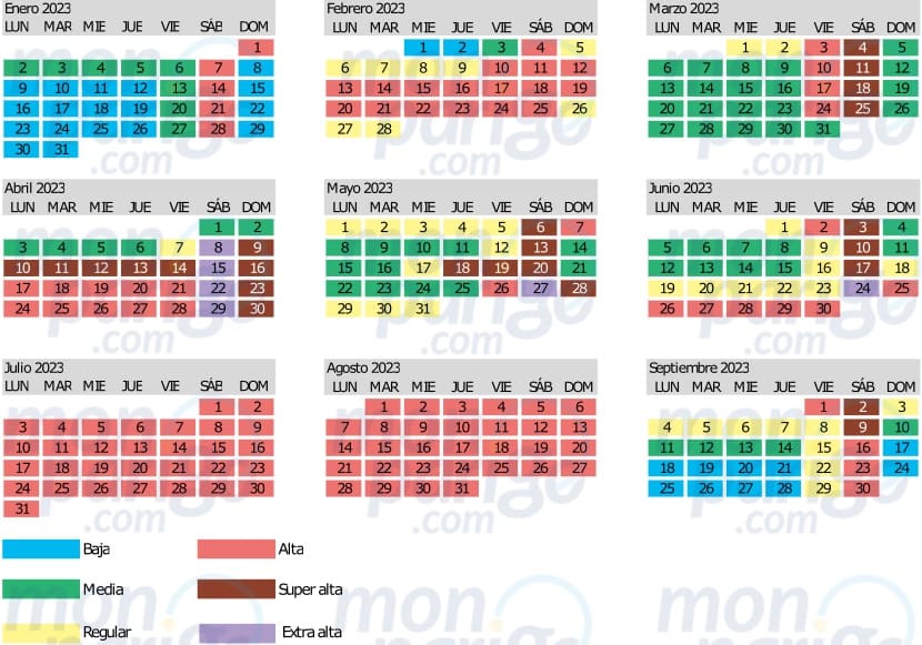 Calendario de precios para estancias en Disneyland Paris 2023