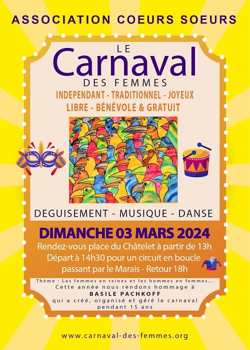 Cartel Carnaval Mujeres París 2024