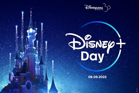 Cartel de Disney+ Day en Disneyland Paris - Septiembre 2022