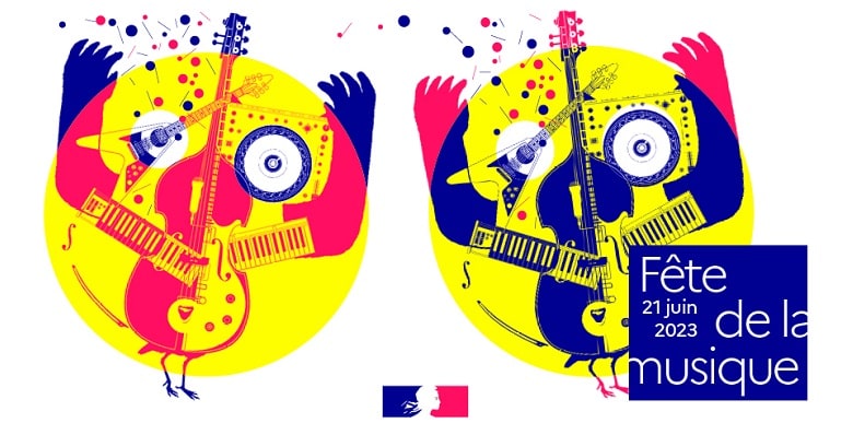 Cartel de la fiesta de la música de París 2023
