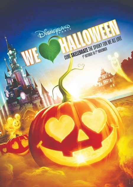 Cartel de Halloween 2021 en Disneyland Paris