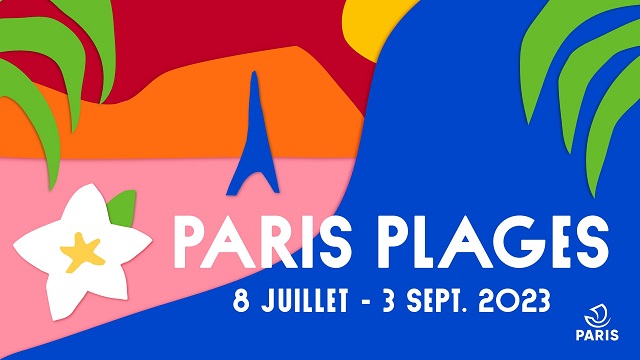 Cartel Paris Plages 2023 - Playas y piscinas de París en verano