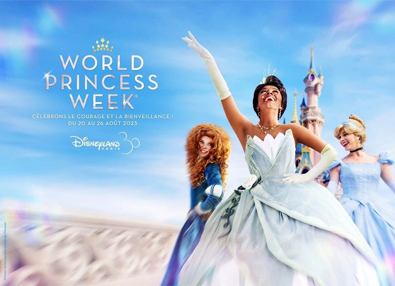 Cartel de la semana de las princesas Disneyland Paris 2023 - World Princess Week