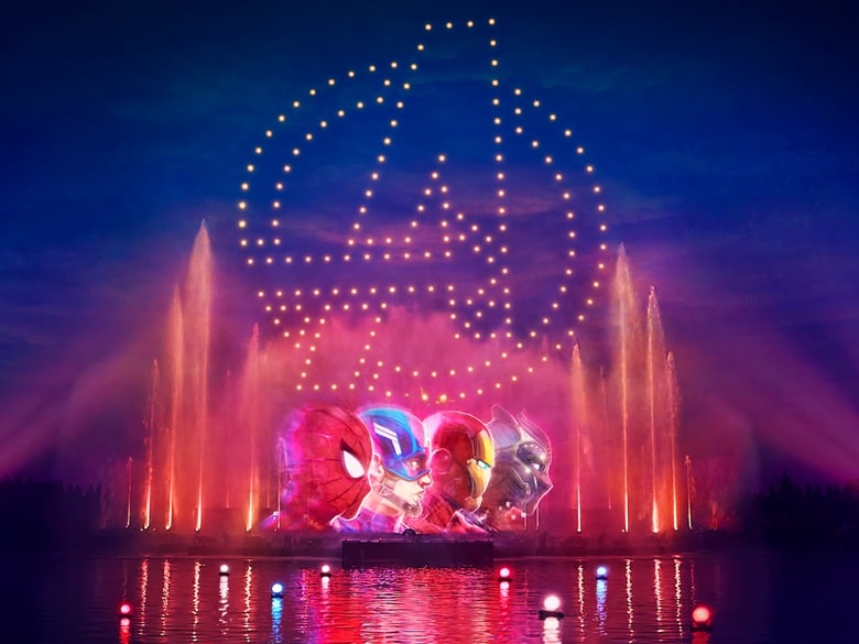 Disney Cascade of Lights: Nuevo espectáculo nocturno sobre el lago en Disneyland Paris