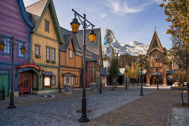 Arquitectura de World of Frozen en Disneyland Paris