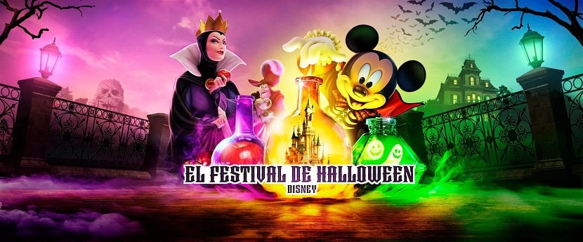 Cartel del festival de Halloween en Disneyland Paris 2023