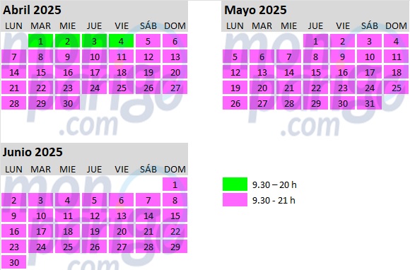 Horario Parque Walt Disney Studios - Abril, mayo y junio de 2025