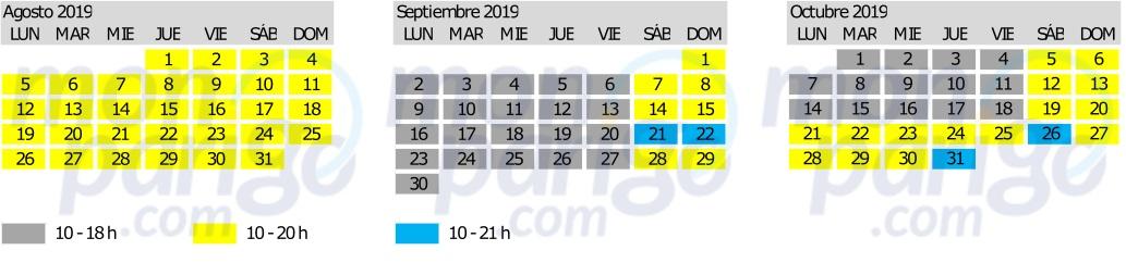 Horario del parque Walt Disney Studios agosto, septiembre y octubre 2019 Horario del parque Walt Disney Studios agosto, septiembre y octubre 2019