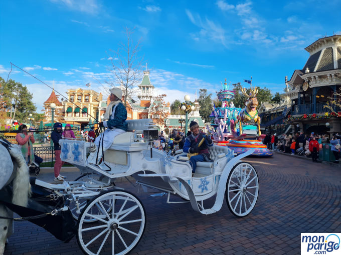 Kristoff de Frozen sentado en un carro de caballos