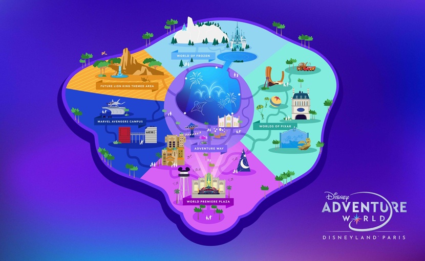 Disney Adventure World mapa Disney Adventure World mapa
