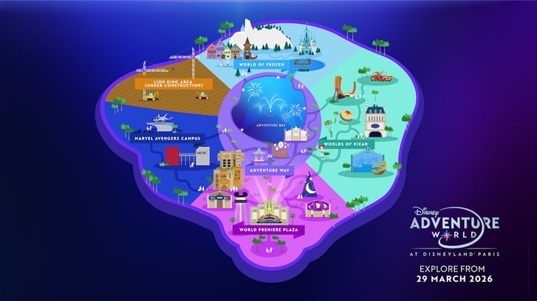 Mapa Disney Adventure World de Disneyland Paris Mapa Disney Adventure World de Disneyland Paris
