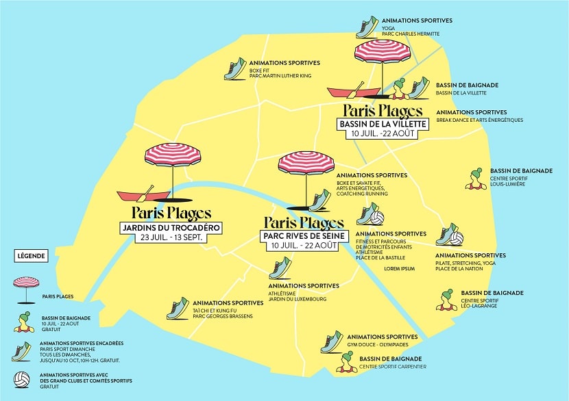 Mapa Paris Plage 2021 Mapa Paris Plage 2021