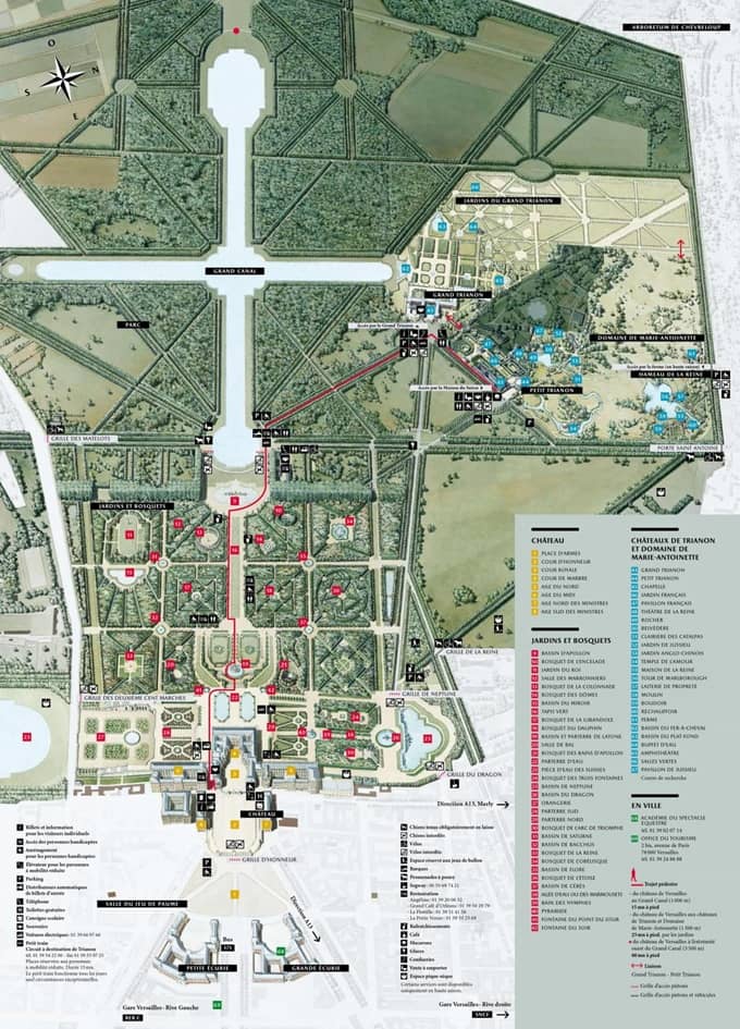 Mapa del Palacio de Versalles