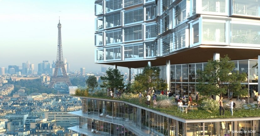 Futuro invernadero en lo alto de la torre Montparnasse de París