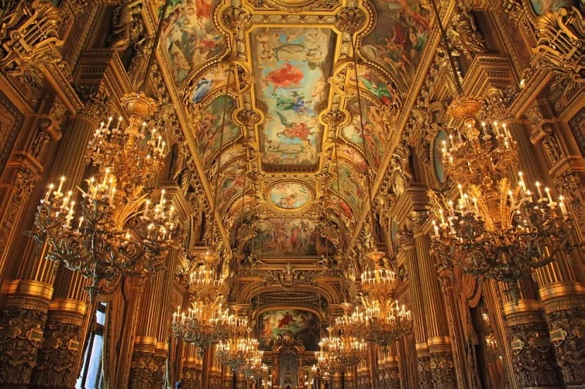 Techo del Grand Foyer en la Ópera Garnier de París