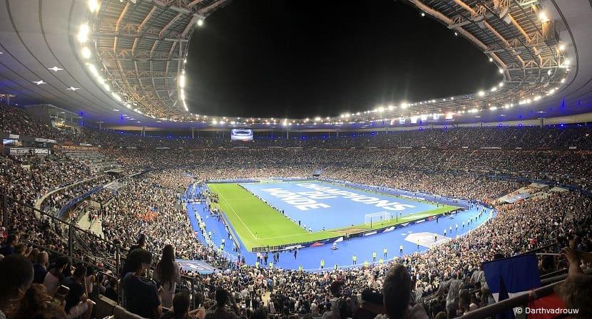 Celebración de noches de un partido en el estadio de Francia