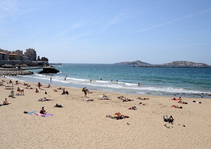 Playa de Catalans en Marsella