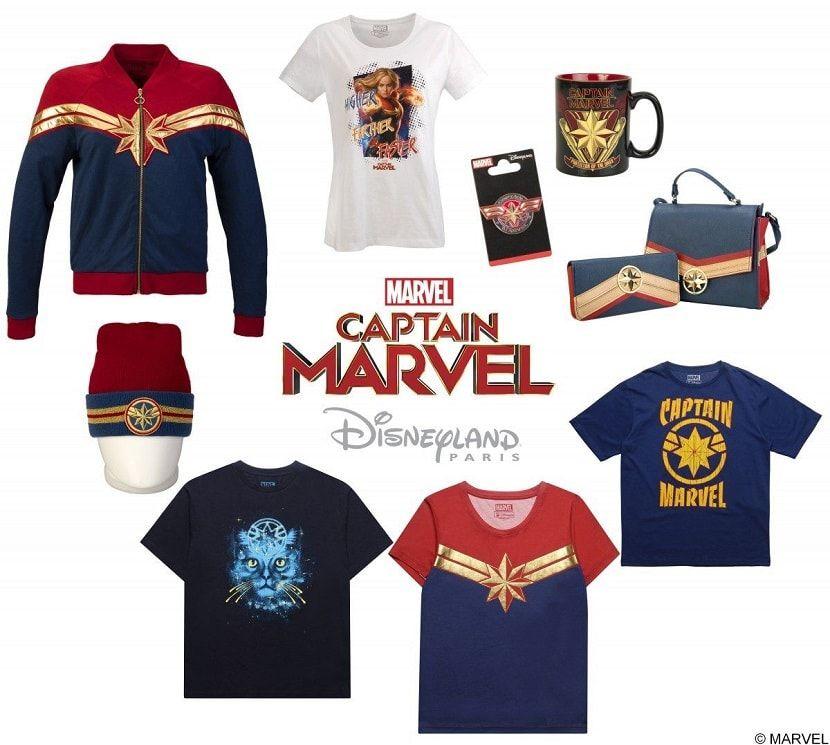 Productos a la venta de la Capitana Marvel en Disneyland Paris