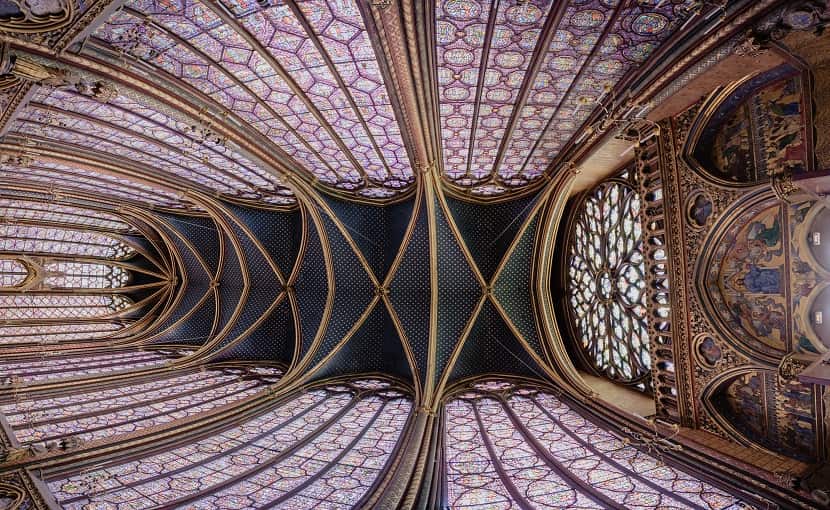 Techo de la capilla de Sainte-Chapelle en París