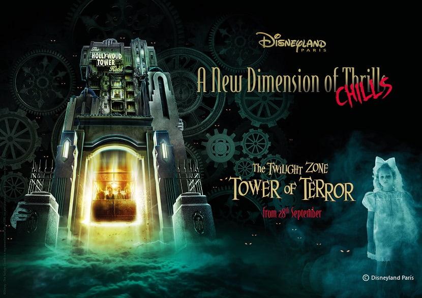Torre del terror en Disneyland Paris
