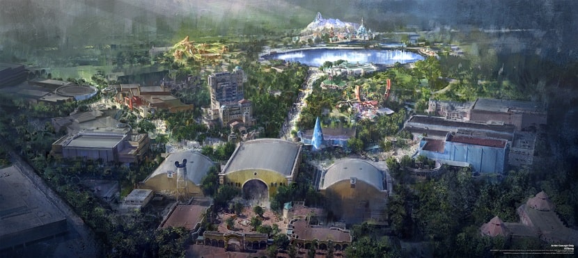 Arte conceptual de la estensión del parque Walt Disney Studios de Disneyland Paris